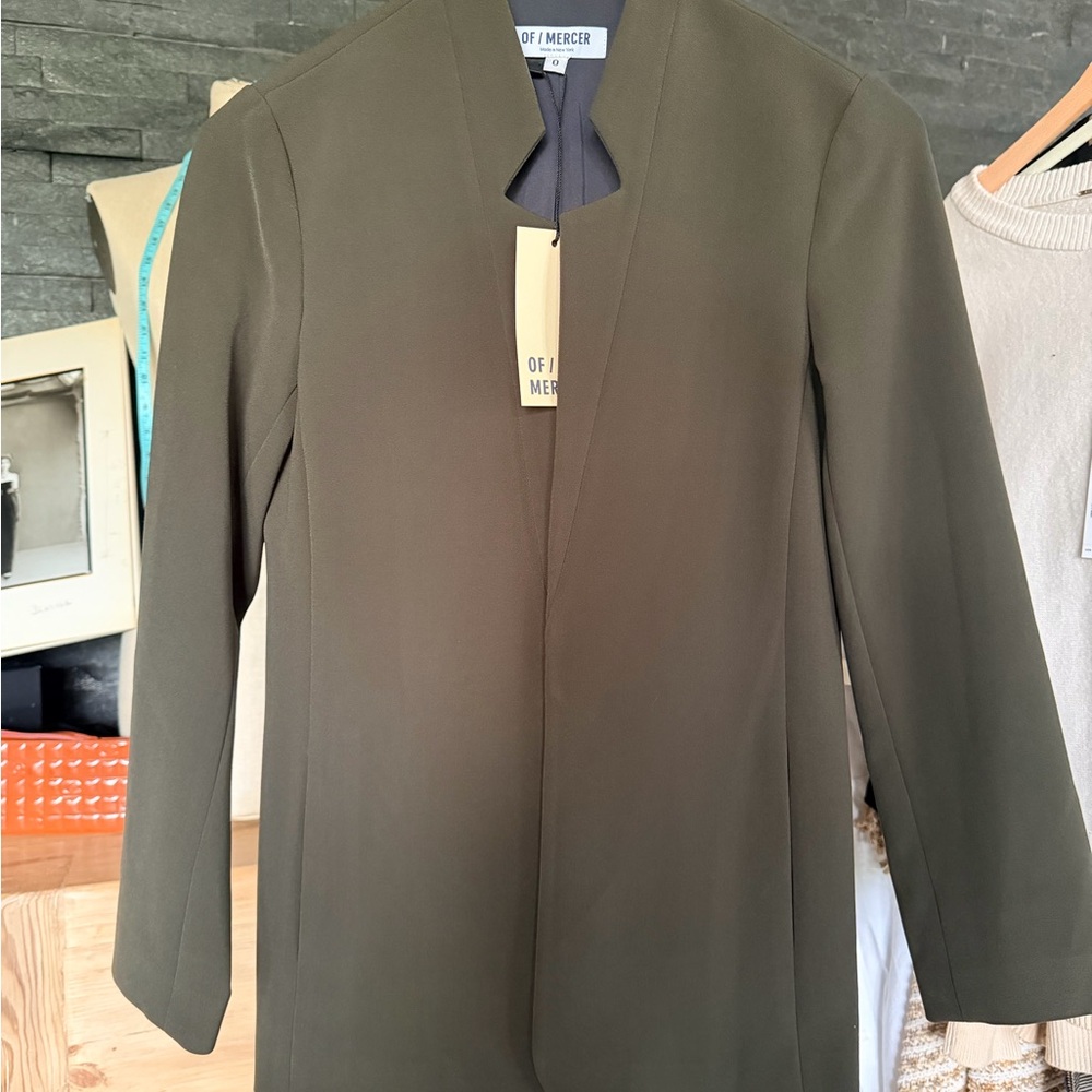 Chic Olive Green Blazer by Of Mercer